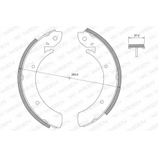 152-2027 WEEN Комплект тормозных колодок