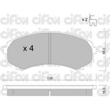 822-399-0 CIFAM Комплект тормозных колодок, дисковый тормоз