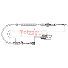 10.0861 METZGER Тросик газа