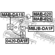 MAB-DA1S FEBEST Подвеска, рычаг независимой подвески колеса