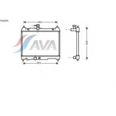 TOA2251 AVA Радиатор, охлаждение двигателя