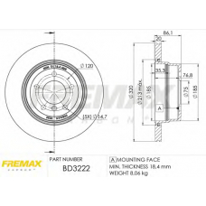 BD-3222 FREMAX Тормозной диск