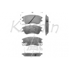 D11145 KAISHIN Комплект тормозных колодок, дисковый тормоз