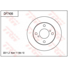 DF7406 TRW Тормозной диск