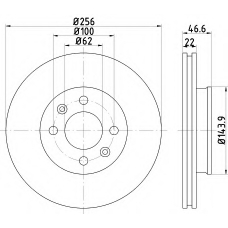 8DD 355 119-011 HELLA PAGID Тормозной диск