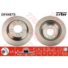 DF4487S TRW Тормозной диск