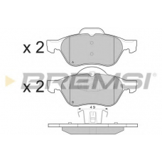 BP3264 BREMSI Комплект тормозных колодок, дисковый тормоз