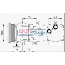 8406801 KUHLER SCHNEIDER Компрессор, кондиционер