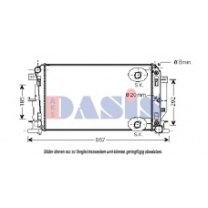 120001N AKS DASIS Радиатор, охлаждение двигателя