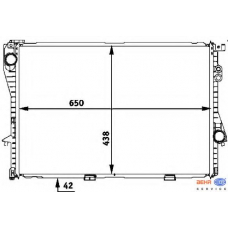 8MK 376 712-231 HELLA Радиатор, охлаждение двигателя