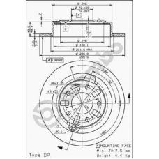 08.7107.10 BREMBO Тормозной диск