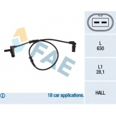 78052 FAE Датчик, частота вращения колеса