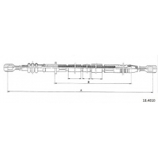 18.4010 CABOR Трос, управление сцеплением
