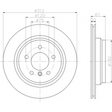 MDC1256R MINTEX Тормозной диск