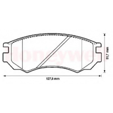 572276B BENDIX Комплект тормозных колодок, дисковый тормоз