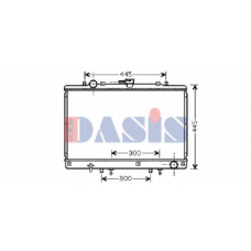 140230N AKS DASIS Радиатор, охлаждение двигателя
