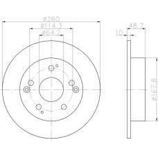 MDC1622 MINTEX Тормозной диск