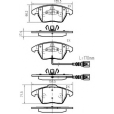 K618900 Vema Комплект тормозных колодок, дисковый тормоз