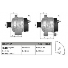 DAN1147 DENSO Генератор