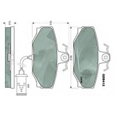 GDB412 TRW Комплект тормозных колодок, дисковый тормоз
