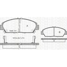 8110 17008 TRIDON Brake pads - front