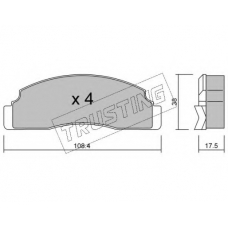 024.0 TRUSTING Комплект тормозных колодок, дисковый тормоз