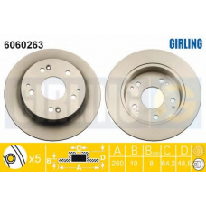 6060263 GIRLING Тормозной диск