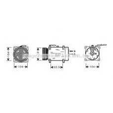 RTK038 Prasco Компрессор, кондиционер