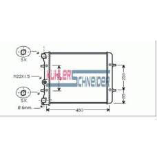 1308101 KUHLER SCHNEIDER Радиатор, охлаждение двигател