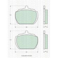 8110 16920 TRIDON Brake pads - front