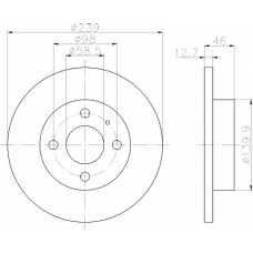 8DD 355 101-861 HELLA Тормозной диск