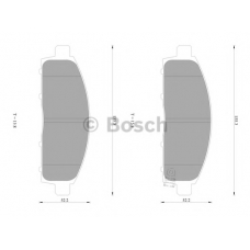 0 986 AB1 417 BOSCH Комплект тормозных колодок, дисковый тормоз