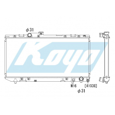 PA010932 KOYO P-tank corrugate-fin ass'y