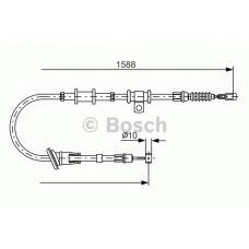 1 987 482 245 BOSCH Трос, стояночная тормозная система