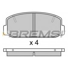 BP2223 BREMSI Комплект тормозных колодок, дисковый тормоз