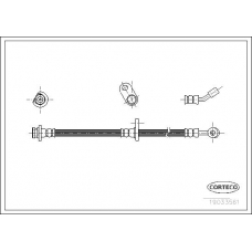 19033561 CORTECO Тормозной шланг