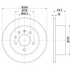 8DD 355 122-282 HELLA PAGID Тормозной диск