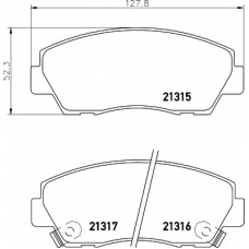 8DB 355 015-171 HELLA Комплект тормозных колодок, дисковый тормоз