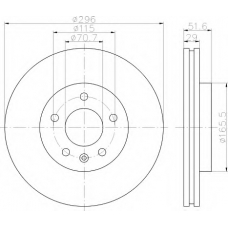 8DD 355 114-401 HELLA Тормозной диск