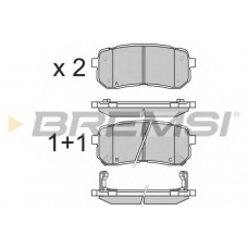 BP3337 BREMSI Комплект тормозных колодок, дисковый тормоз