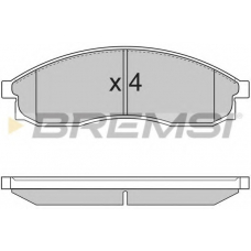 BP2726 BREMSI Комплект тормозных колодок, дисковый тормоз