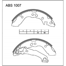 ABS1007 Allied Nippon Колодки барабанные