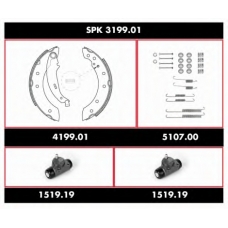SPK 3199.01 WOKING Комплект тормозов, барабанный тормозной механизм