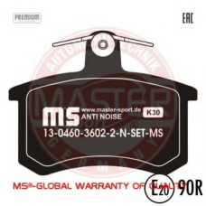 13046036022N-SET-MS MASTER-SPORT Комплект тормозных колодок, дисковый тормоз