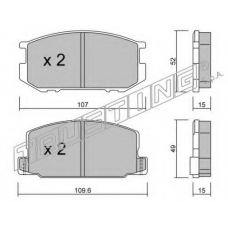 457.0 TRUSTING Комплект тормозных колодок, дисковый тормоз