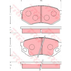 GDB7101 TRW Комплект тормозных колодок, дисковый тормоз