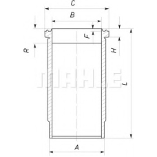 037 WN 18 MAHLE Гильза цилиндра