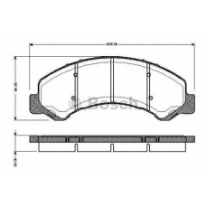 0 986 TB2 956 BOSCH Комплект тормозных колодок, дисковый тормоз