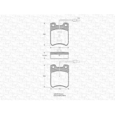 363702160275 MAGNETI MARELLI Комплект тормозных колодок, дисковый тормоз