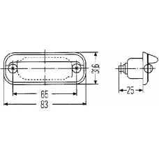 2KA 001 378-047 HELLA Фонарь освещения номерного знака